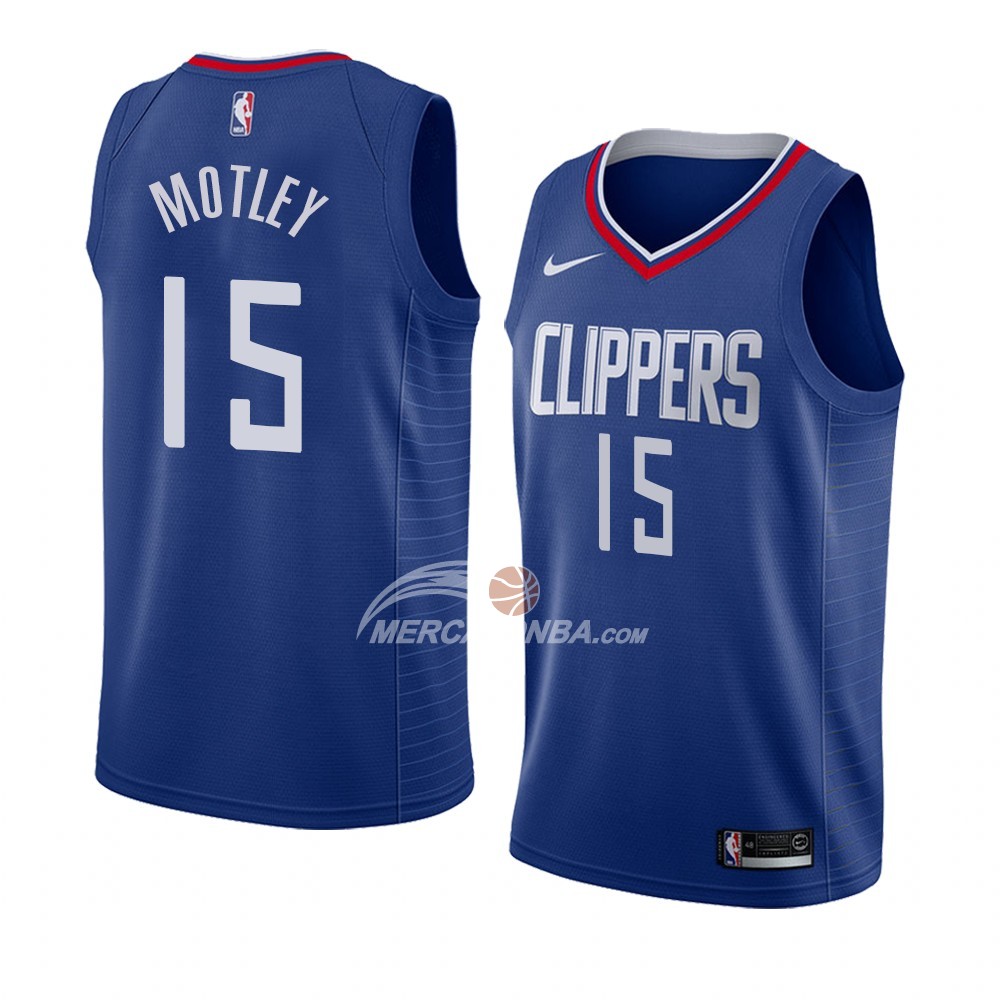 Maglia Los Angeles Clippers Johnathan Motley Icon 2018 Blu